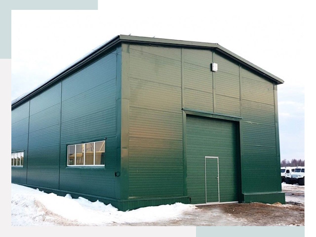 Двускатные ангары в Мытищах