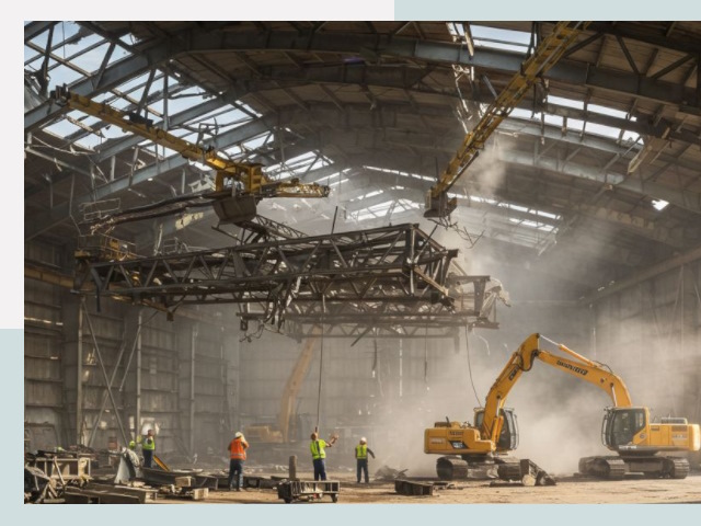 Демонтаж ангаров в Мытищах от 609 руб. за м²